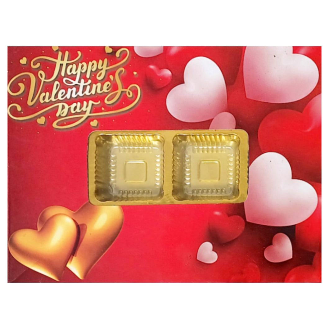 M606 Happy Valentine's Day 12 Cavity Red Chocolate Box