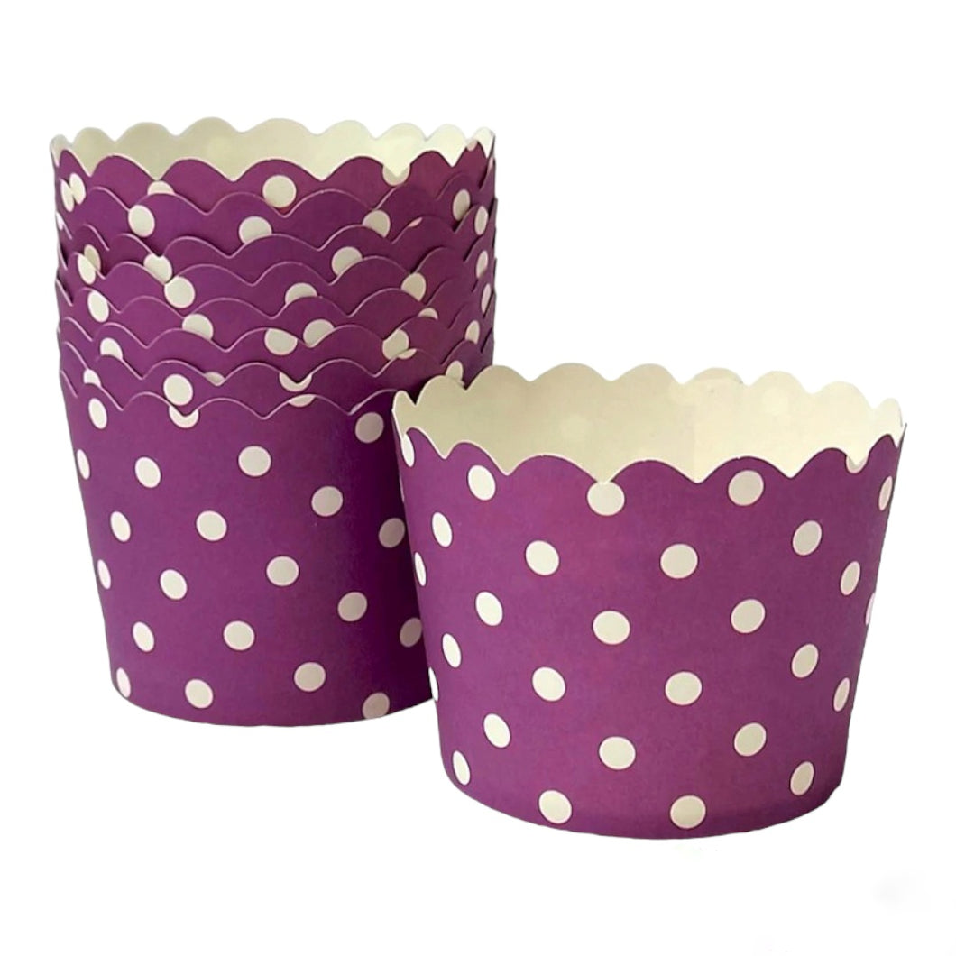 K26 Polka Dots Hard Paper Muffin Liner 50 Pieces Medium | Random Color