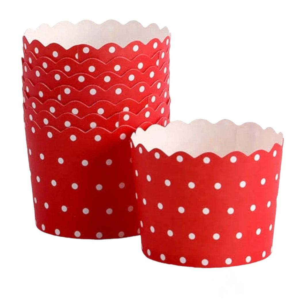 K5 Polka Dots Hard Paper Muffin Liner 50 Pieces Large | Random Color