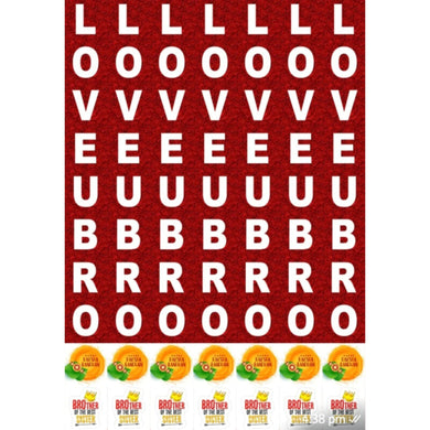 Love You Bro Happy Rakhi Square Sticker Sheet