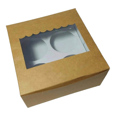 M120 4 Cupcake Brown Box