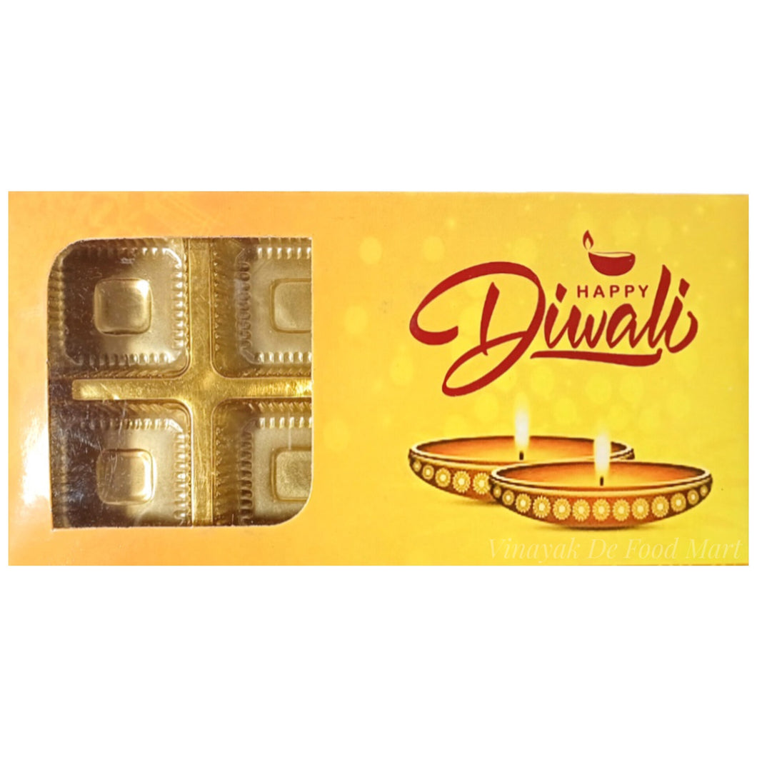 M321 Happy Diwali 8 Cavity Yellow Chocolate Box