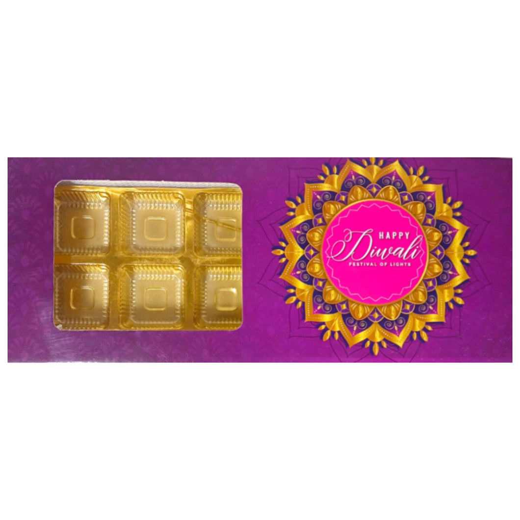 M331 Happy Diwali 12 Cavity Purple Chocolate Box