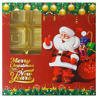 M419 Merry Christmas 16 Cavity Red Chocolate Box