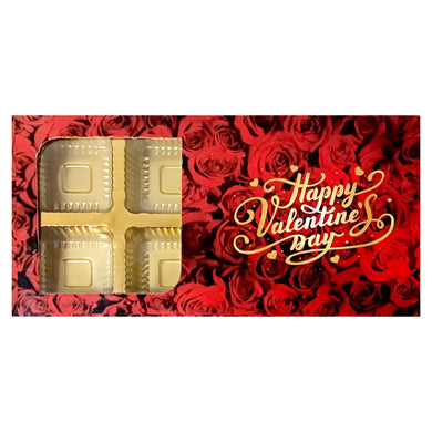 M607 Happy Valentine's Day 8 Cavity Rose Chocolate Box
