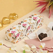 Load image into Gallery viewer, M804 4 Cavity White Floral Chocolate Box
