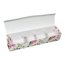 Load image into Gallery viewer, M804 4 Cavity White Floral Chocolate Box 5
