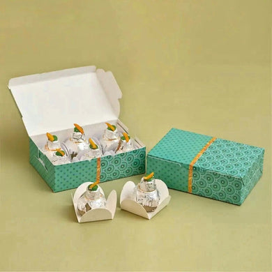 M806 6 Cavity Turquoise Designer Chocolate Box