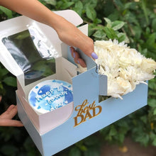 Load image into Gallery viewer, M967 Heart Handle Blue Hamper Box 3
