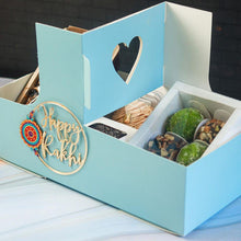 Load image into Gallery viewer, M967 Heart Handle Blue Hamper Box 4
