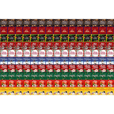 Merry Christmas Chocolate Square Sticker Sheet