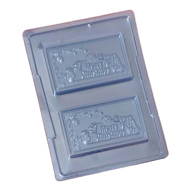 P406 Merry Christmas Bar PVC Chocolate Mould