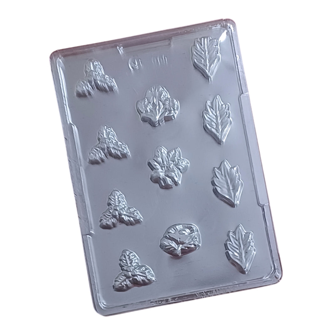 P409 Merry Christmas Holy Leaf PVC Chocolate Mould