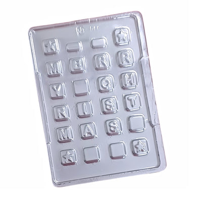P427 Merry Christmas Alphabet Message PVC Chocolate Mould