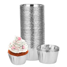 Load image into Gallery viewer, K15 Silver Foil Laminated Hard Muffin Liner 50 Pieces
