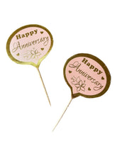 Load image into Gallery viewer, A47 Happy Anniversary Paper Cake Toppers
