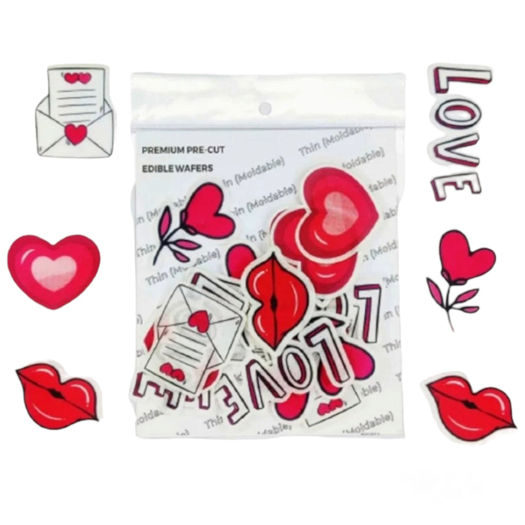 G55 Love Valentine's Edible Wafer Tags