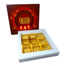 Load image into Gallery viewer, M327 Happy Diwali 9 Cavity Mehroon Chocolate Box
