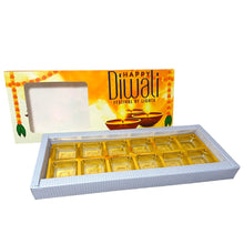 Load image into Gallery viewer, M332 Happy Diwali 12 Cavity Yellow Chocolate Box
