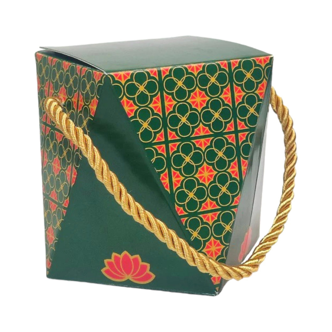 M322 Green Lotus Hexagon Multipurpose Box with Dori