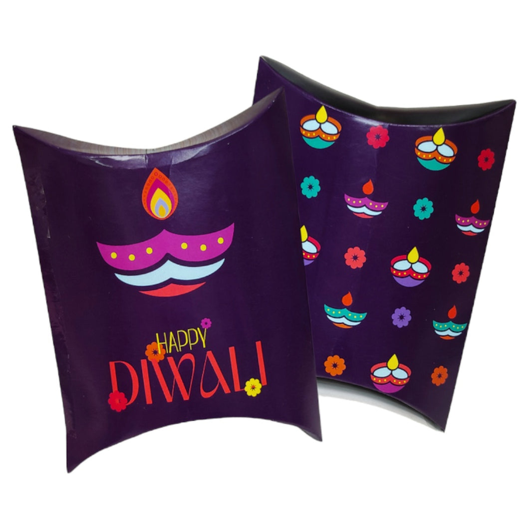 M318 Happy Diwali Purple Cushion Box