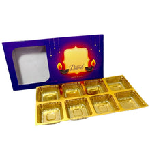 Load image into Gallery viewer, M339 Happy Diwali 8 Cavity Purple Chocolate Box
