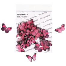 Load image into Gallery viewer, G8 Pink Butterfly Edible Wafer Tags
