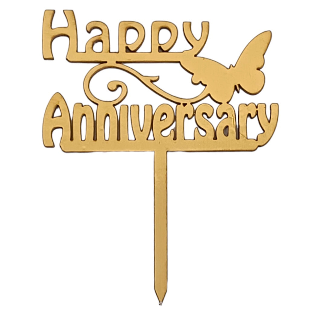 D8 Happy Anniversary MDF Large Topper