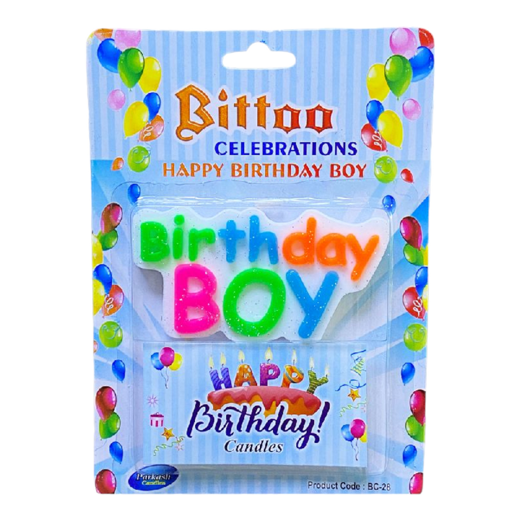 H14 Birthday Boy Candle