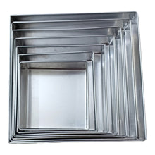 Load image into Gallery viewer, Aluminium Square Brownie Tins Heavy Quality | 2.5 Inches Height
