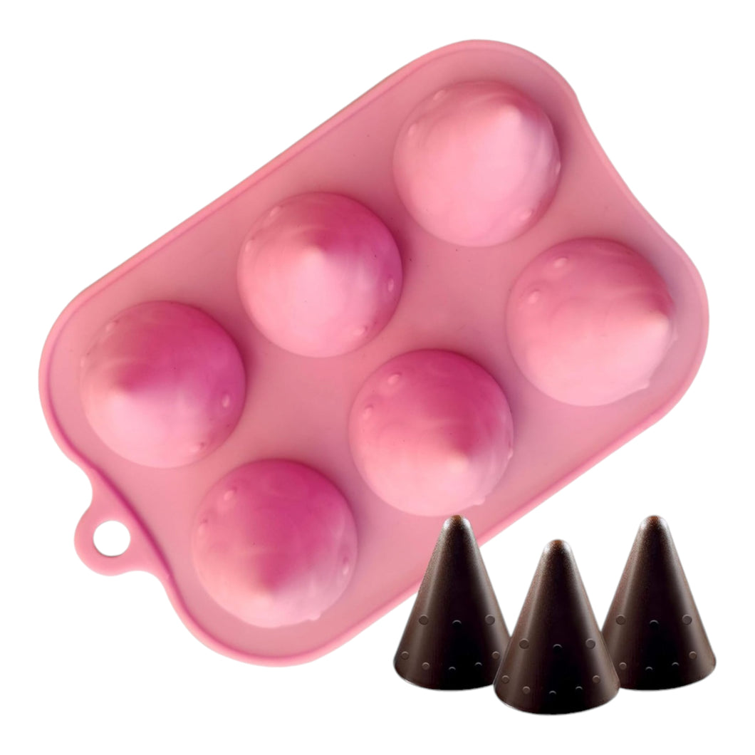 S302 Small Anar/ Cone Diwali Cracker Silicone Chocolate Mould