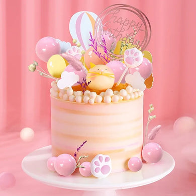 Pink Faux Ball 12 Piece Set