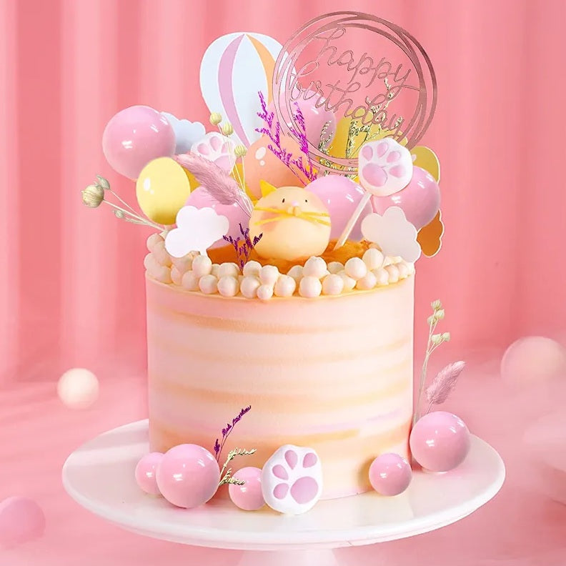 Pink Faux Ball 12 Piece Set