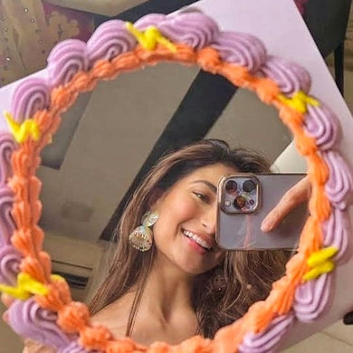 Round Selfie Mirror Cake Sheet