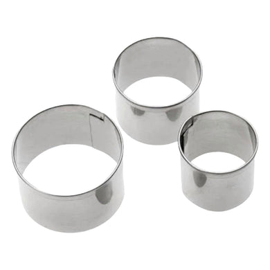 Round Shape 3 Piece Cookie Cutter Set