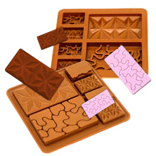 Load image into Gallery viewer, S37 Assorted Designer Bars Silicone Chocolate Mould 4
