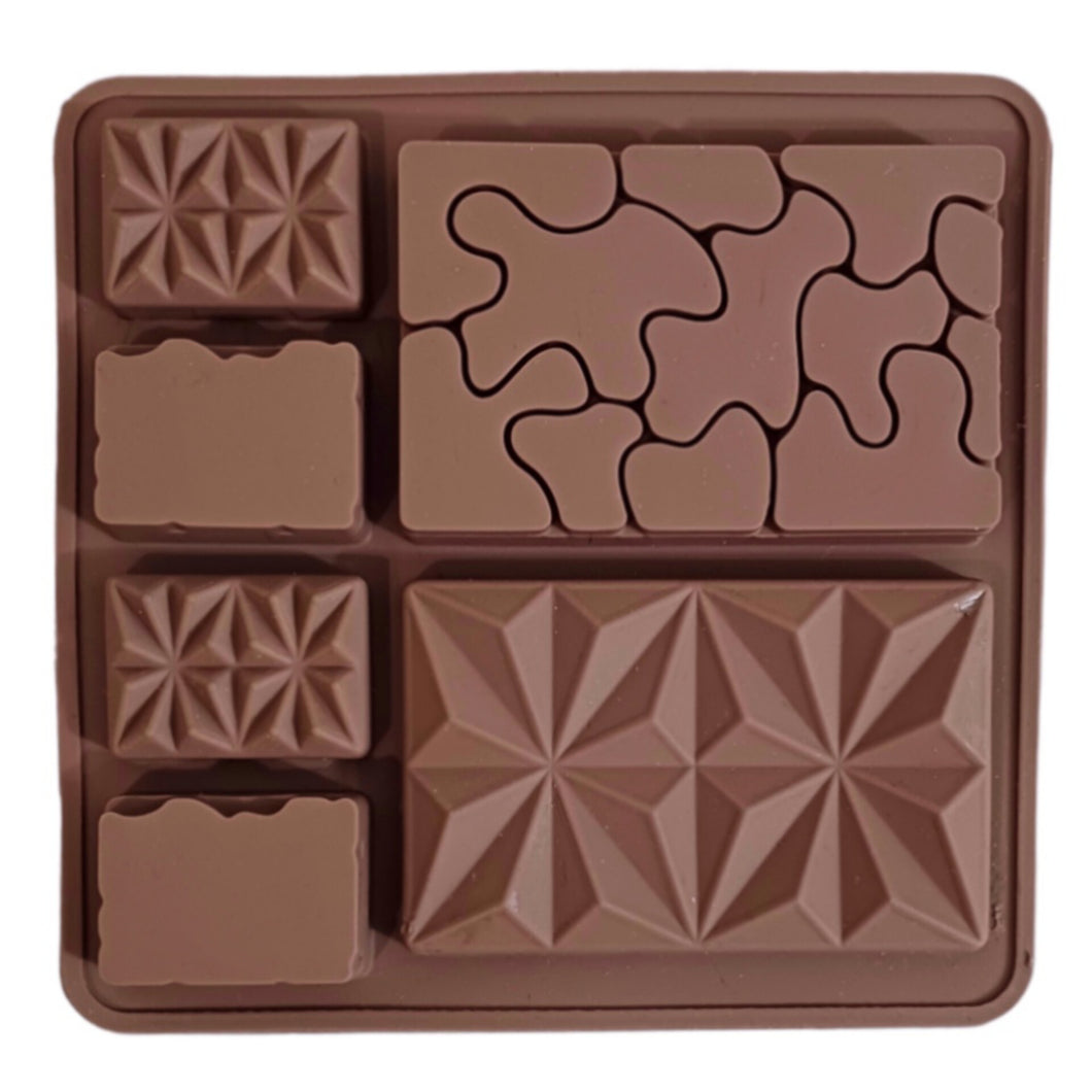 S37 Assorted Designer Bars Silicone Chocolate Mould