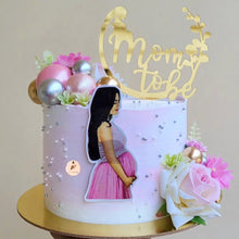 Load image into Gallery viewer, A214 Baby Shower Cake Toppers | Paper Theme Toppers Set
