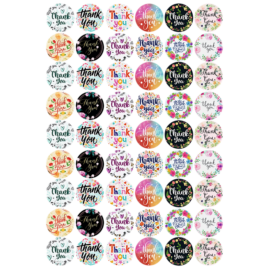 Thankyou Round Sticker Sheet