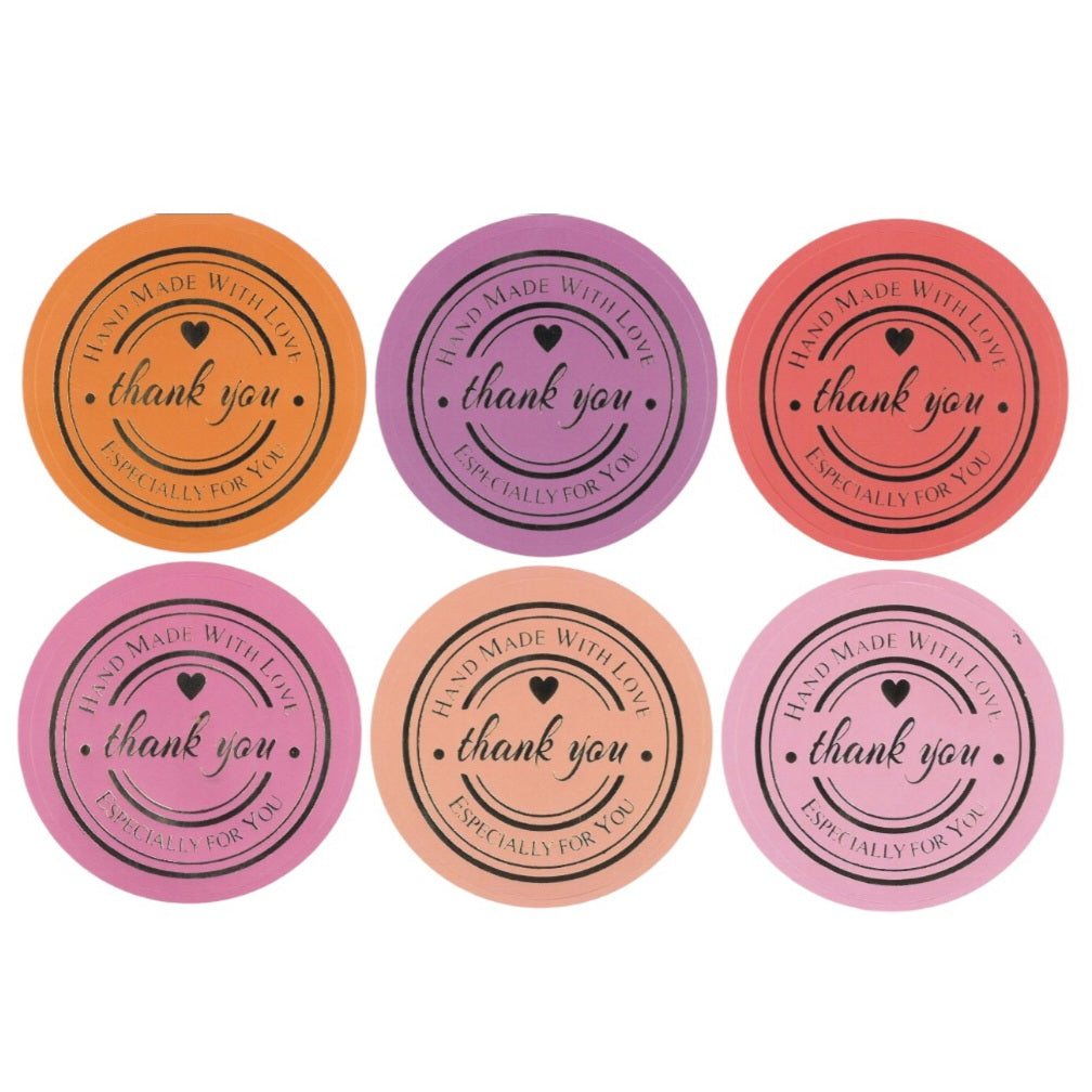 Thankyou Golden Embossed Sticker Sheet