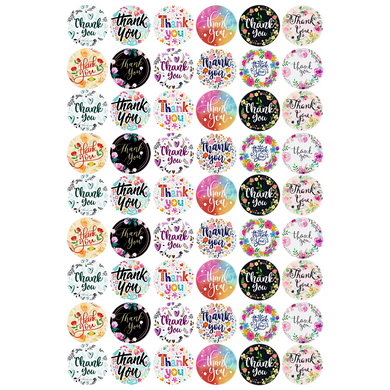Thankyou Round Sticker Sheet