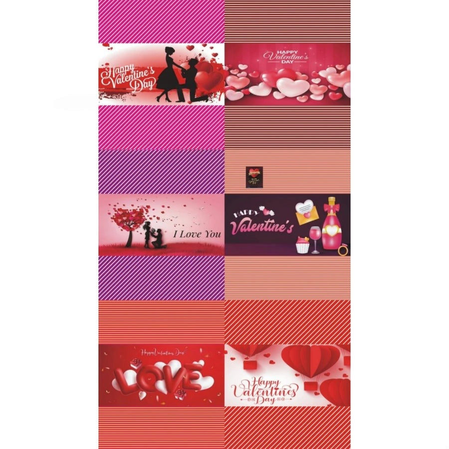 V1 Happy Valentine's Day Chocolate Bar Sticker Sheet