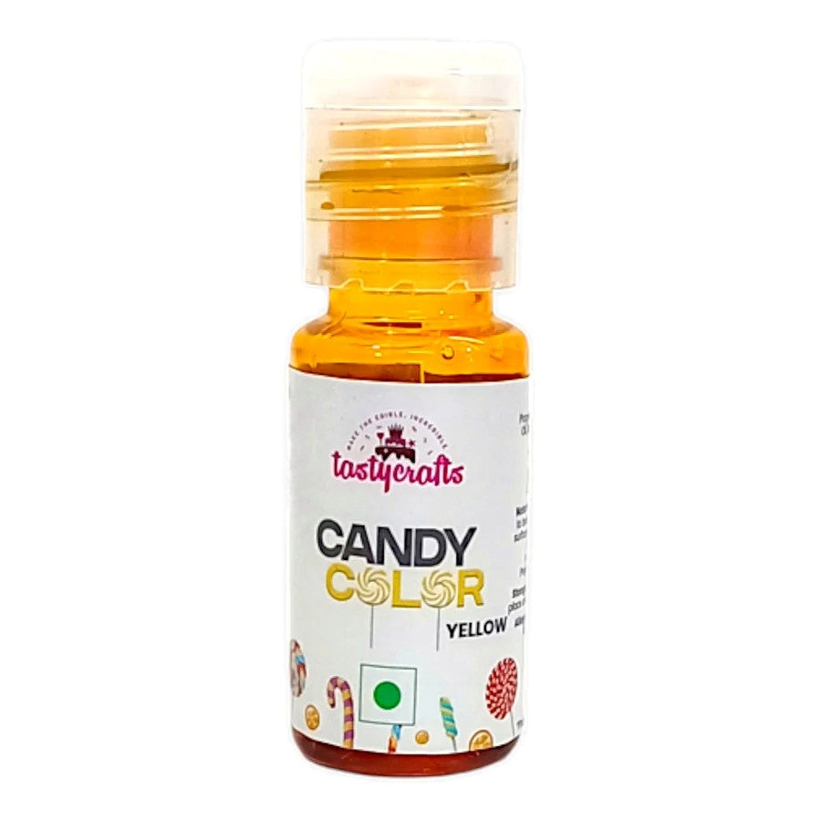 Yellow Candy Color Tastycrafts 20 Ml | Oil Based Gel Color for Chocolates