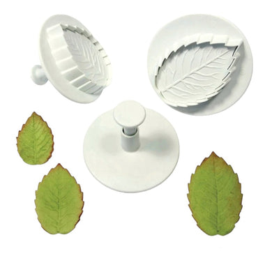 Z1 Veined Rose Leaf 3 Piece Plunger Set