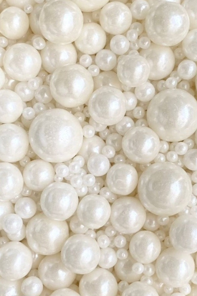 R42 White Mix Pearls Sprinkles