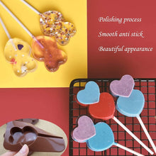 Load image into Gallery viewer, S27 Double Heart Lollipop Silicone Chocolate Mould
