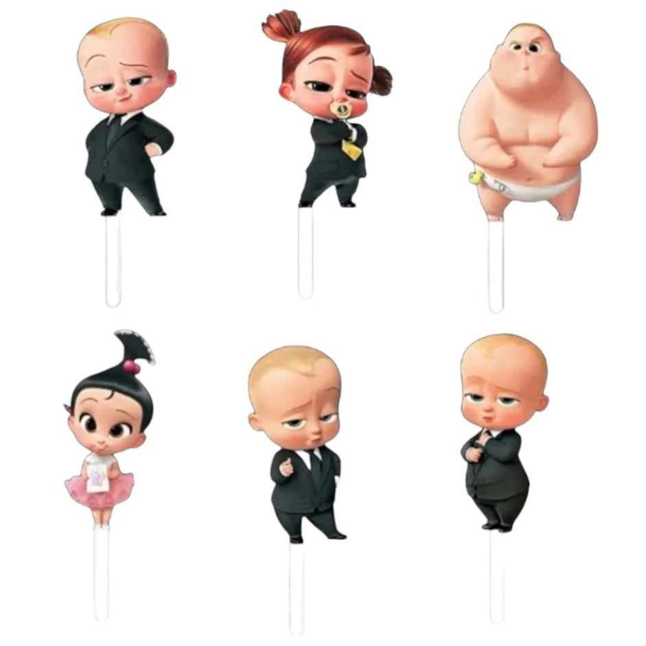 C19 Baby Boss MDF Theme Cake Toppers