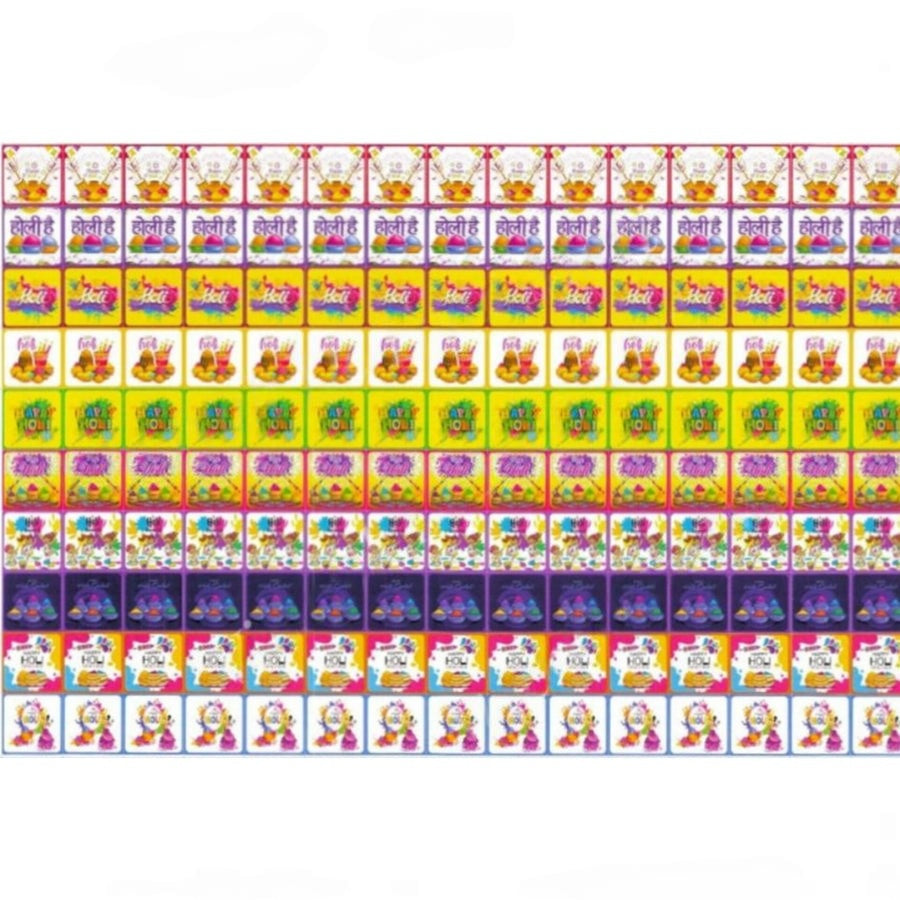 Happy Holi Chocolate Square Sticker Sheet