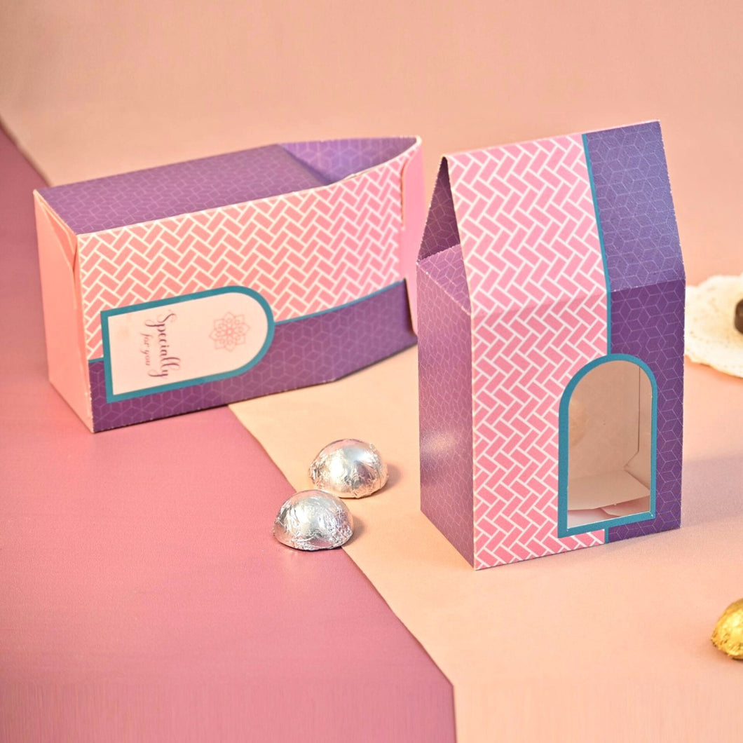 M839 Purple Prism Standing Pouch Multi Purpose Gift Box for Chocolates | Dry Fruits