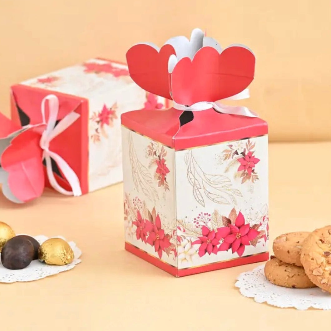 M831 Red Cherry Blossom Multi Purpose Box with Ribbon